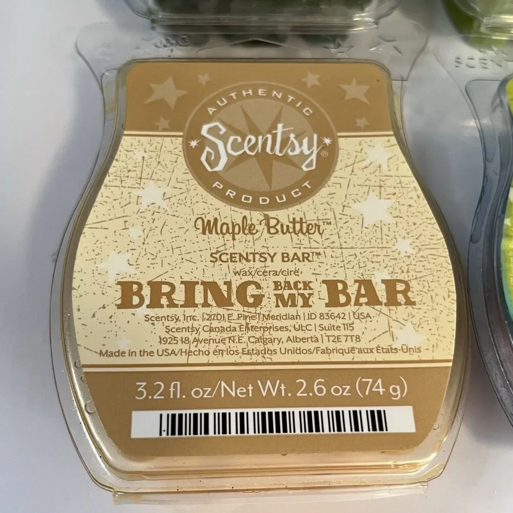 Scentsy Lot of 5 Wax Bars Specialty or Discontinued Stitch/Maple Butter/Coconut
